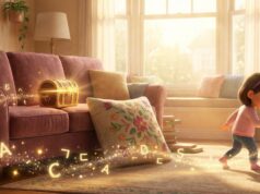 집안 보물찾기놀이 대작전! ‘학습놀이’로 우리 아이 문해력·수리력 쑥쑥 보물찾기놀이 하는 모습